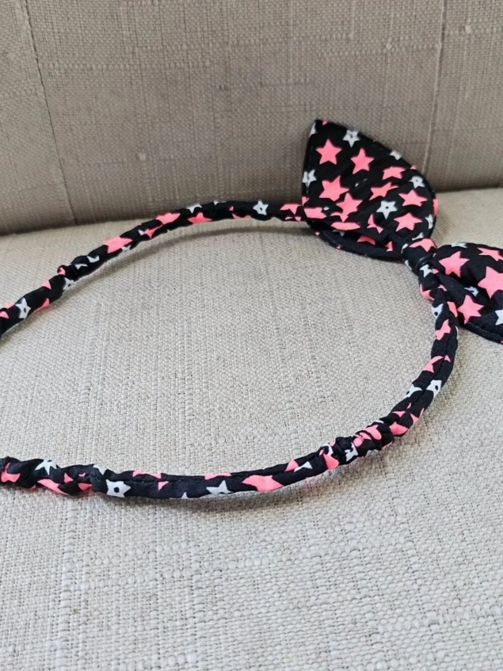 Girl Hair Catcher Pink Star Black Hair Accessories Bunny Ear Shape Bow Hair Clip
